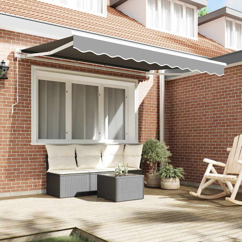 Awning Frame Retractable Anthracite, Silver, 300cm W x 200cm D