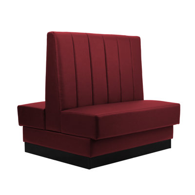 Six-Channel Double-Sided Restaurant Booth Seating - Burgundy