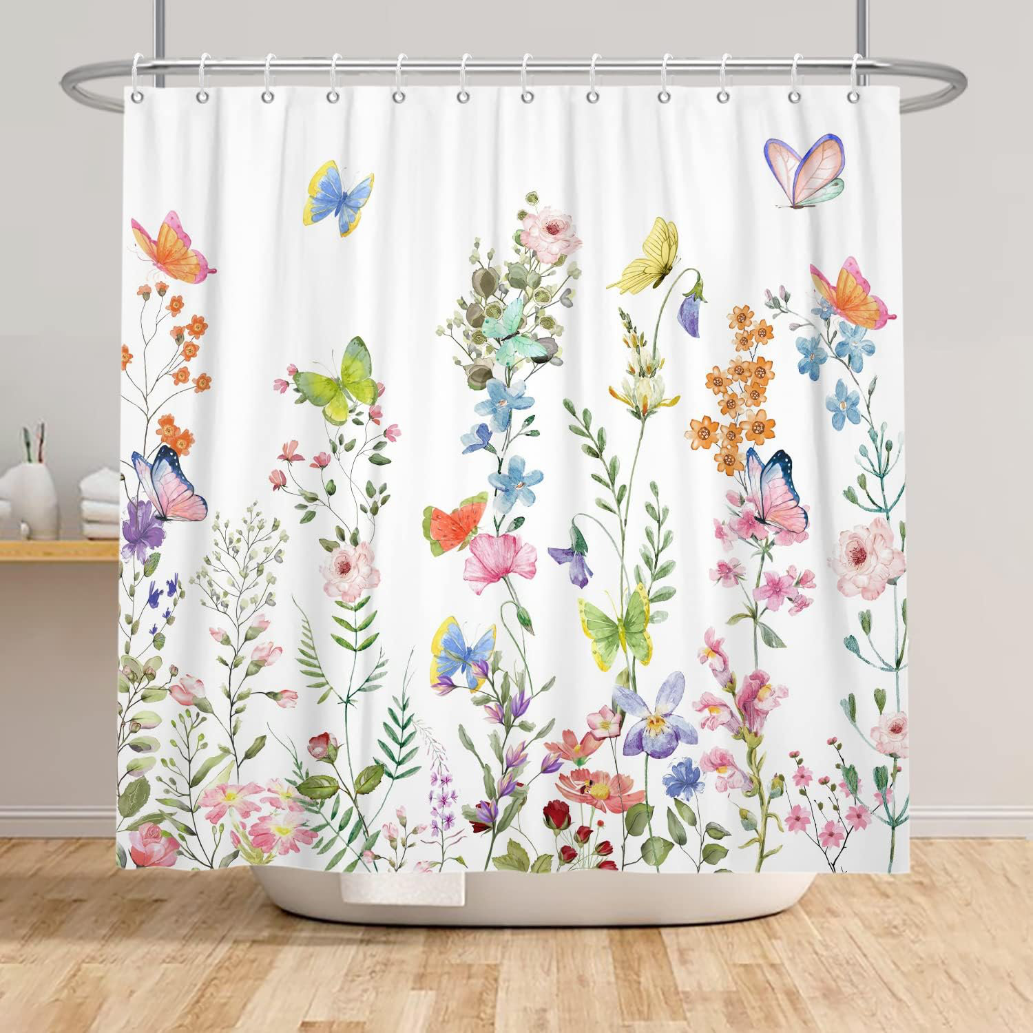 Koala Company Floral Shower Curtain with Hooks Included | Wayfair