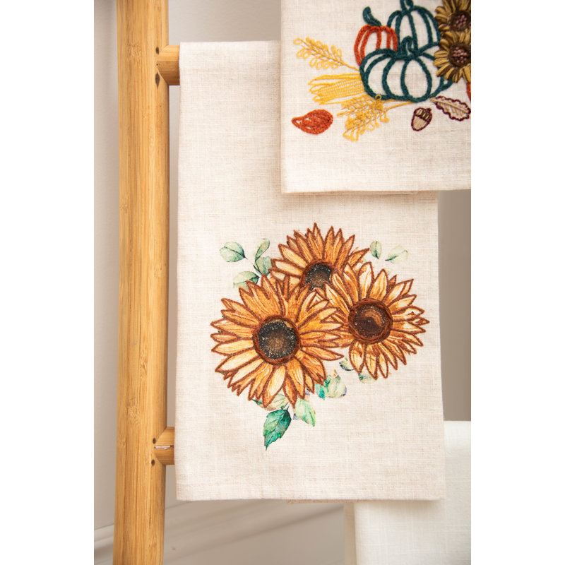 Serviette de tournesol d'automne