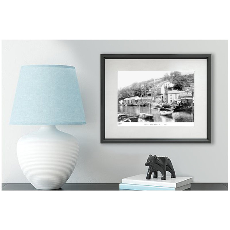 Looe, West Looe Jetty 1893 - Single Picture Frame Print, 60cm H x 80cm W x 2.3cm D