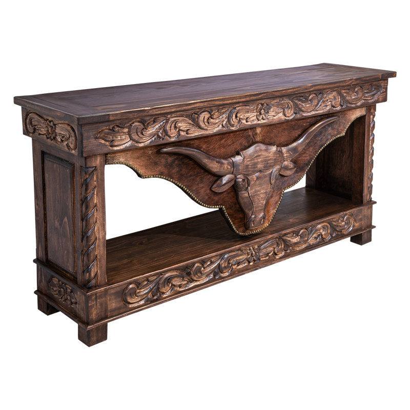 Console relevable sculptée à la main