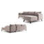 Canapé d'angle moderne 108,3 po x 33,5 po x 65,0 po | Structure en bois massif / panneau de fibres à densité moyenne, tissu 100% polyester | 28 sièges en mousse et dossier en mousse, design scandinave facile à nettoyer, mobilier de salon élégant et confortable-1258033170