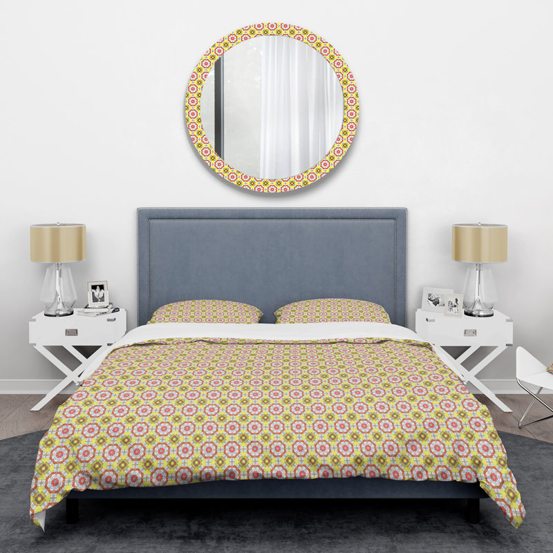 Ensemble de housse de couette abstrait Mid-Century, Housse de couette double / grand et 2 taies décor