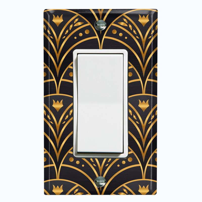 Patterned 1 - Gang Rocker Standard Wall Plate
