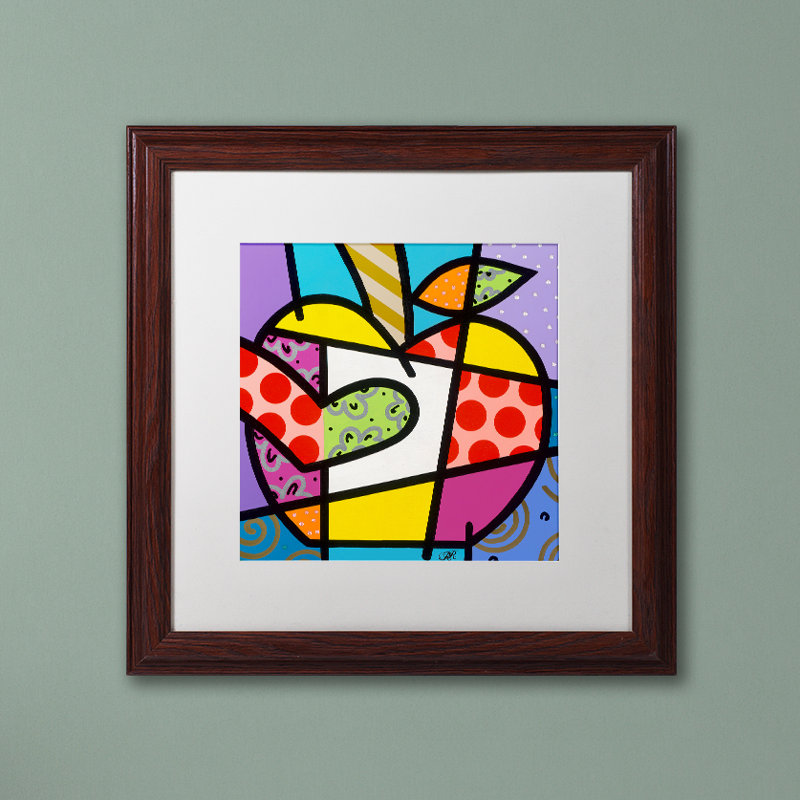 Divina «Big Apple I», reproduction sur toile encadrée, H 16 po x l 16 po x P 0,5 po, Blanc, Encadrement brun