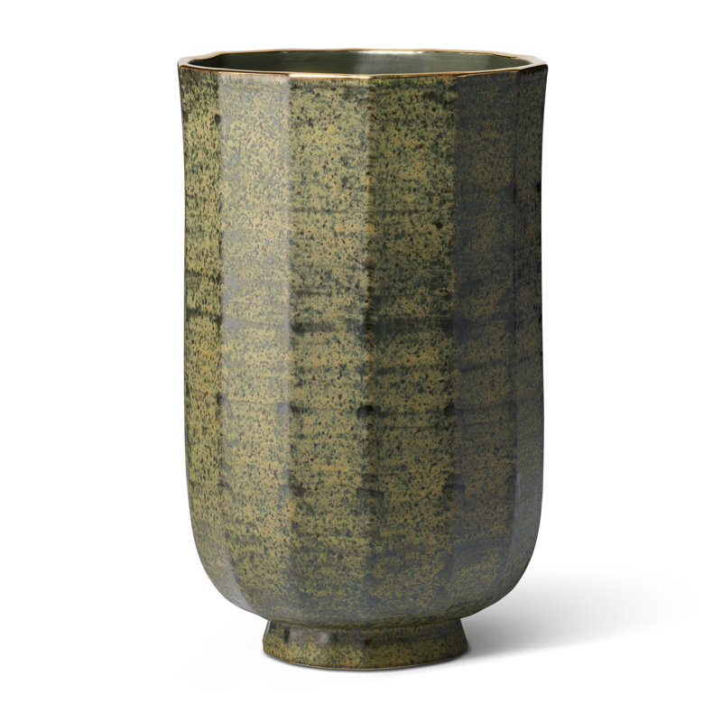 Delmara Ceramic / Porcelain Table Vase, Green