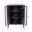 Modern 3-Tier Corner Storage Cabinet With Tempered Glass Doors, Removeable Shelves & Metal Frame