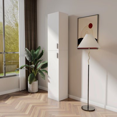 Armoire autoportante avec tablettes réglables et deux portes pour la cuisine et la salle à manger