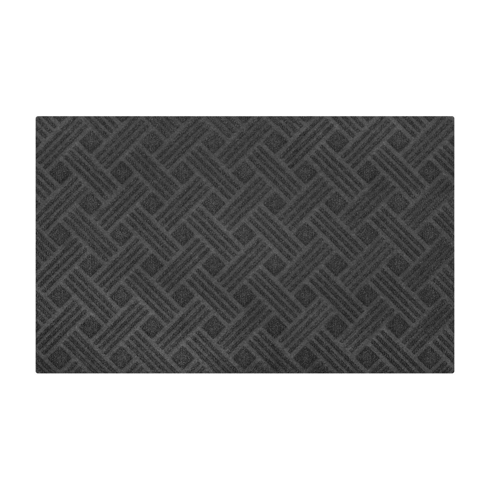 WaterHog Luxe Thatch Non-Slip Doormat, 21.5" W x 35" L, Graphite