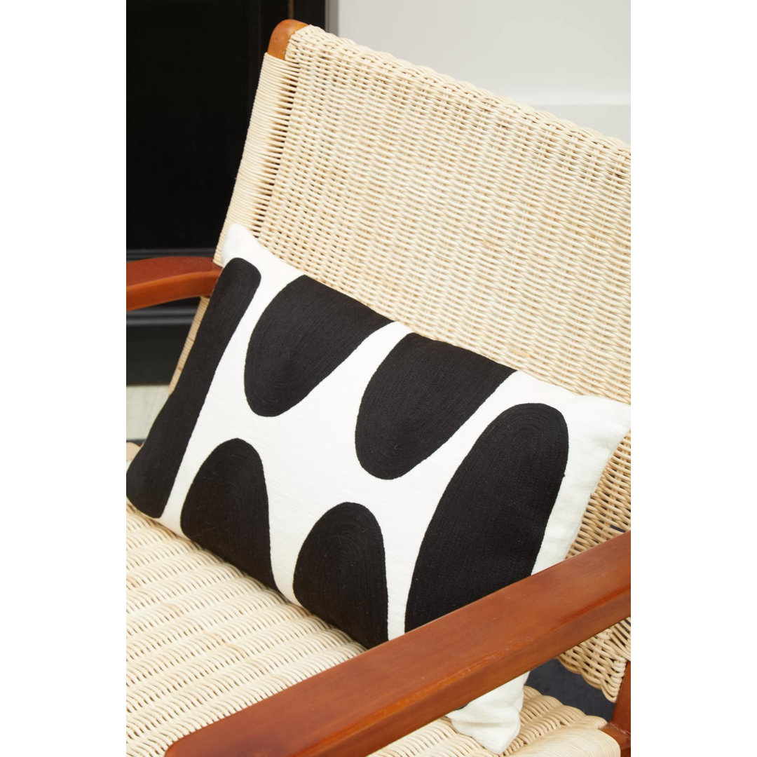 Bosie Ozella Abstract Rectangular Lumbar Cushion with Filling