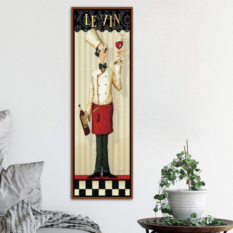Chef Chef's I (Le Vin) par Lisa Audit - impression d'art graphique, H 36 po x l 12 po x P 1,5 po
