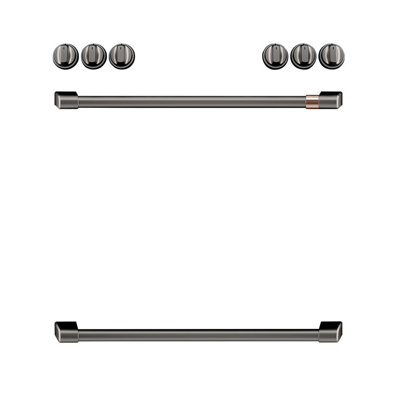 Front Control Electric Range Handle Kit, Brushed Black