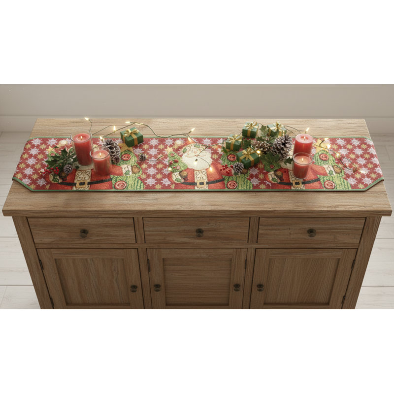 Siefert Geometric Christmas Table Runner, 72" H x 13" W