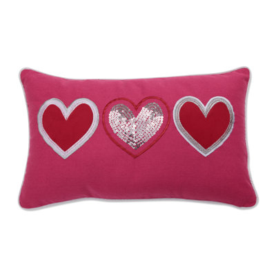 Valentines Cotton Indoor/Outdoor Reversible Throw Pillow
