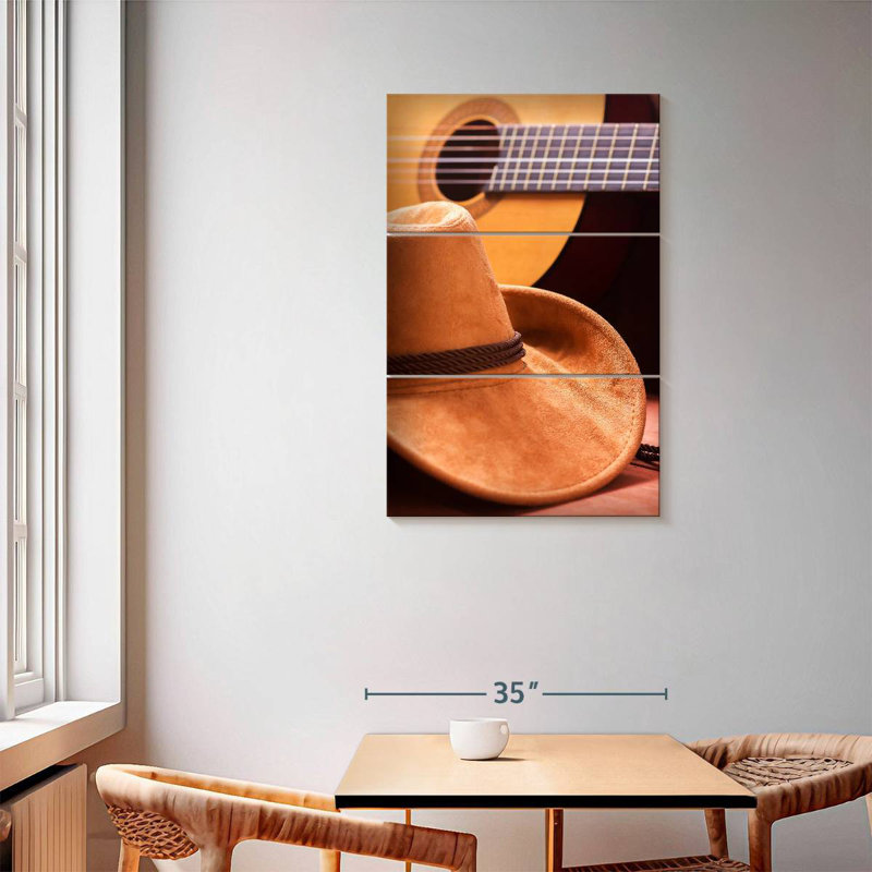 Abarca Country Hat et guitare, H 57 po x l 36 po