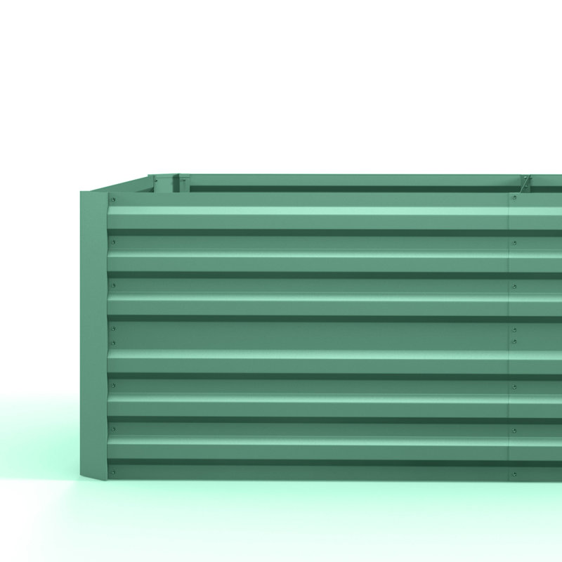 Galvanized Raised Garden Bed, Steel Outdoor Planters With Reinforced Rods, 71" X 36" X 23", Light Green, Light Green