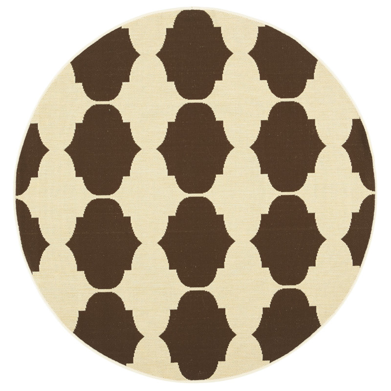 Herefordshire Performance Geometric Rug, Round 5'3"