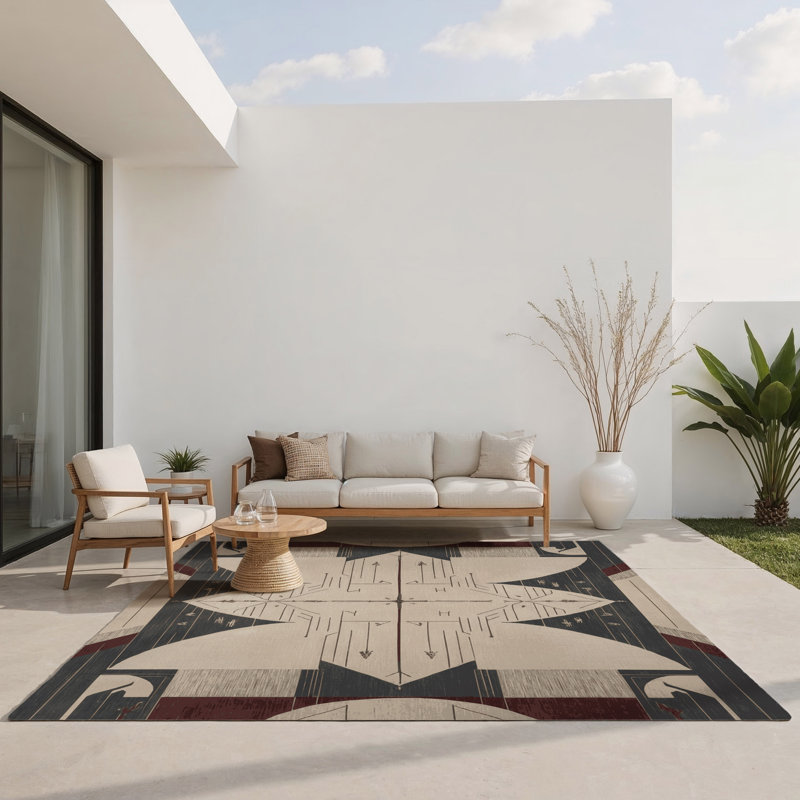 Eternal Resonance Indoor And Outdoor Area Rug, Rectangle 5' x 7'
