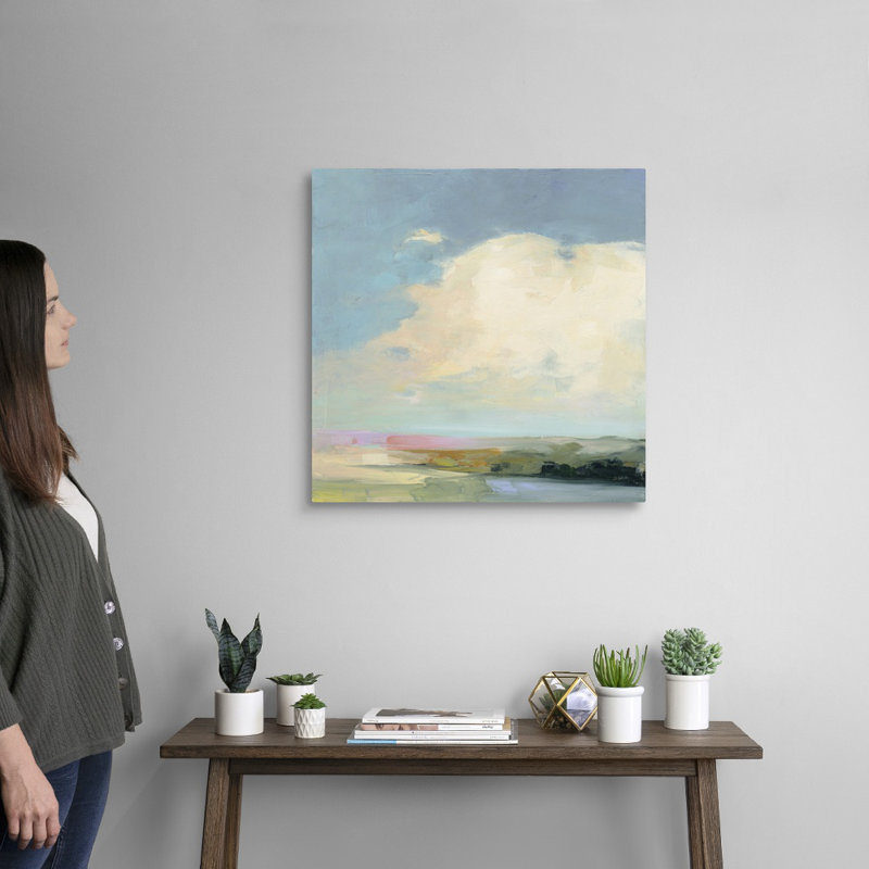 «Colorful Horizon II» par Julia Purinton, reproduction d'art sur toile, H 24 po x l 24 po, Toile tendue, Sans cadre