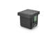Bac de recyclage en plastique à double compartiment Sort & Go, 2,6 + 2,6 + 5,3 gallons