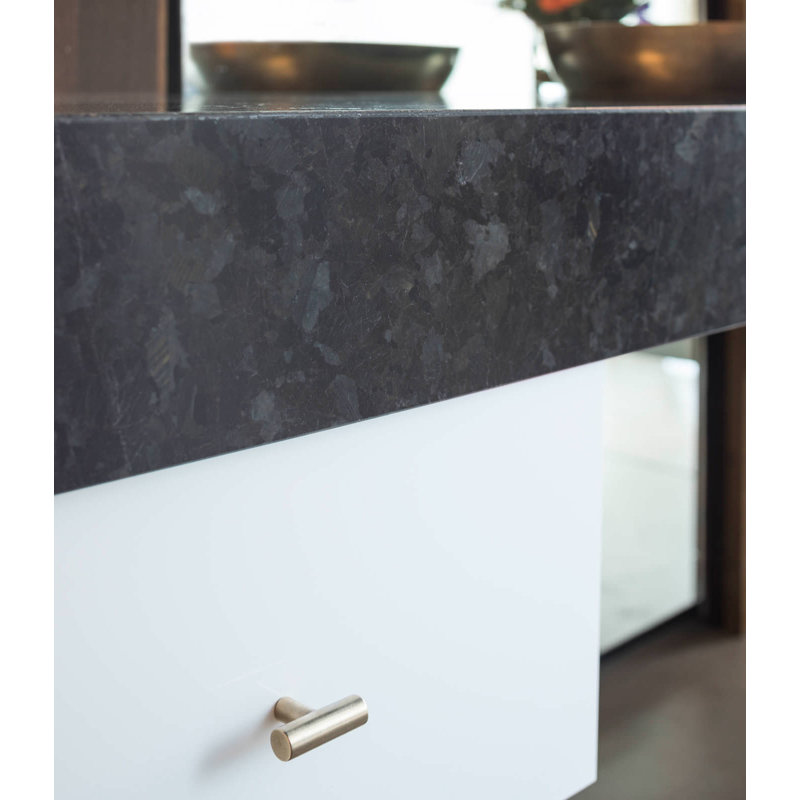 Tube Bronze Bar Knob, White Bronze Brushed