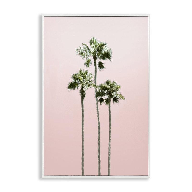 «Palm Getaway over Pink», estampe numérique, design par Natalie Carpentieri, H 30 po x l 20 po