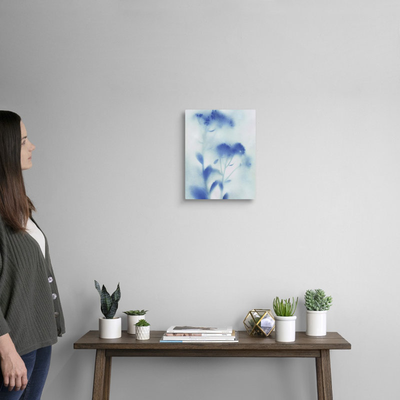 «Mist Meadow Flowers I», reproduction d'art sur toile, H 14 po x l 11 po x P 1,25 po, Toile tendue