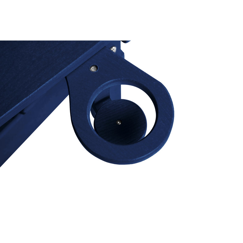Folding Chair - Navy To Denting & Peeling For Garden Pair Color Relaxing Outdoor Seating With Cup Holder, Navy Blue