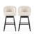 360 Degree Swivel Bar Stool With Stunning Nailhead Trim, Set Of 2