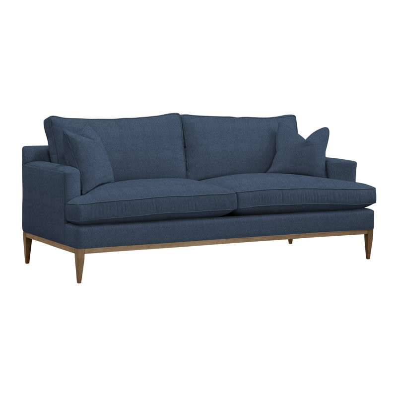 Camilla 88.5" Sofa, Navada Blue, Hampton