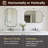 Modern Scalloped Corner Rectangle Bathroom Vanity Mirror | Stainless Steel Frame-451918167-458967386