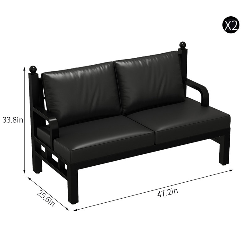 Banc rembourré en similicuir de style industriel