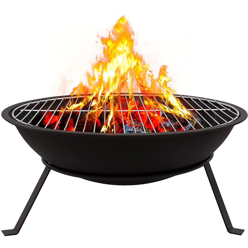 Bridgeman Round Steel Charcoal Smokeless Fire Pit