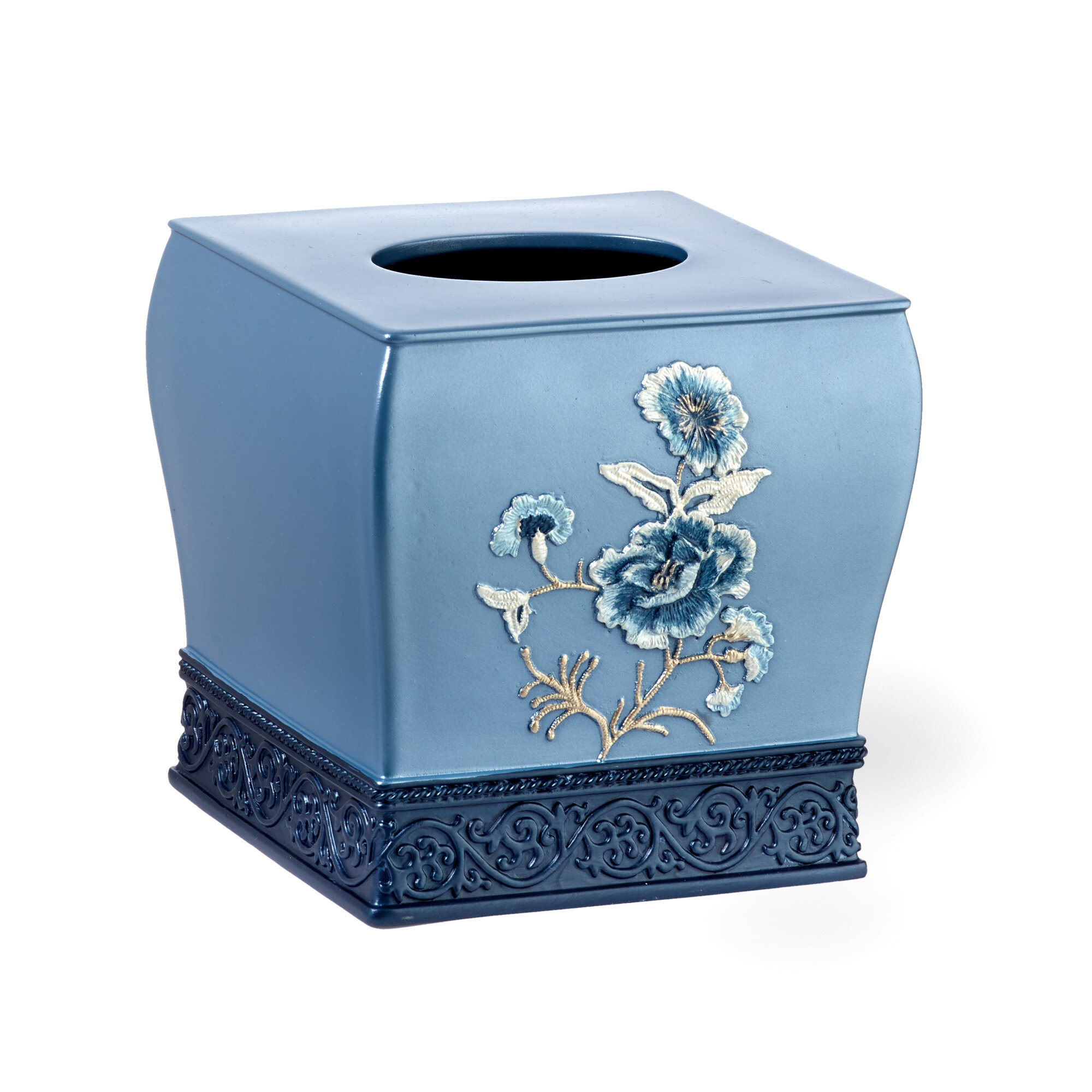 Wayfair Ashirah Tissue Box Cover Rosdorf Park Finish: Blue