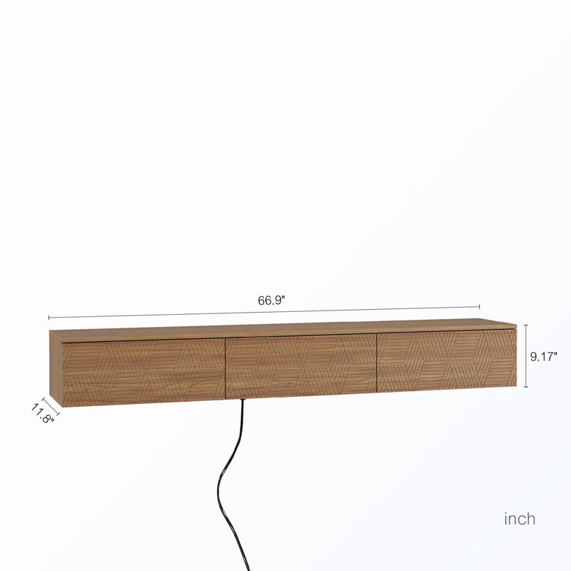 Wall Mounted TV Stand  with LED Light