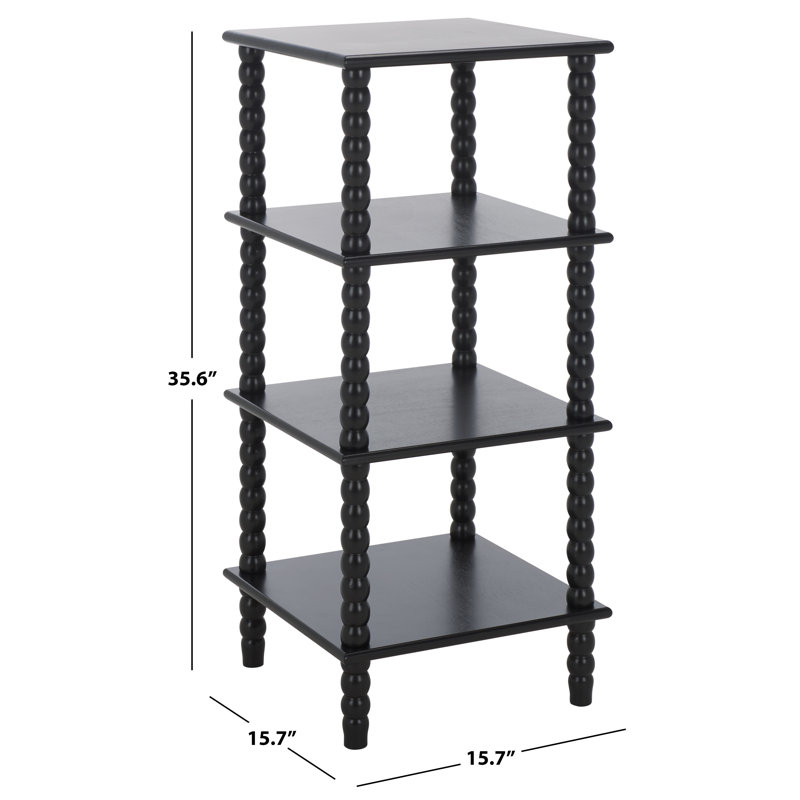 Dilyn 4 Tier Shelving Unit, Matte Black