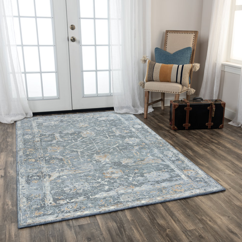 Wool Floral Indoor Rug, Rectangle 8' x 10'