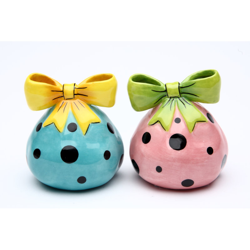 Dots Salt and Pepper Set, Blue/Pink/Yellow