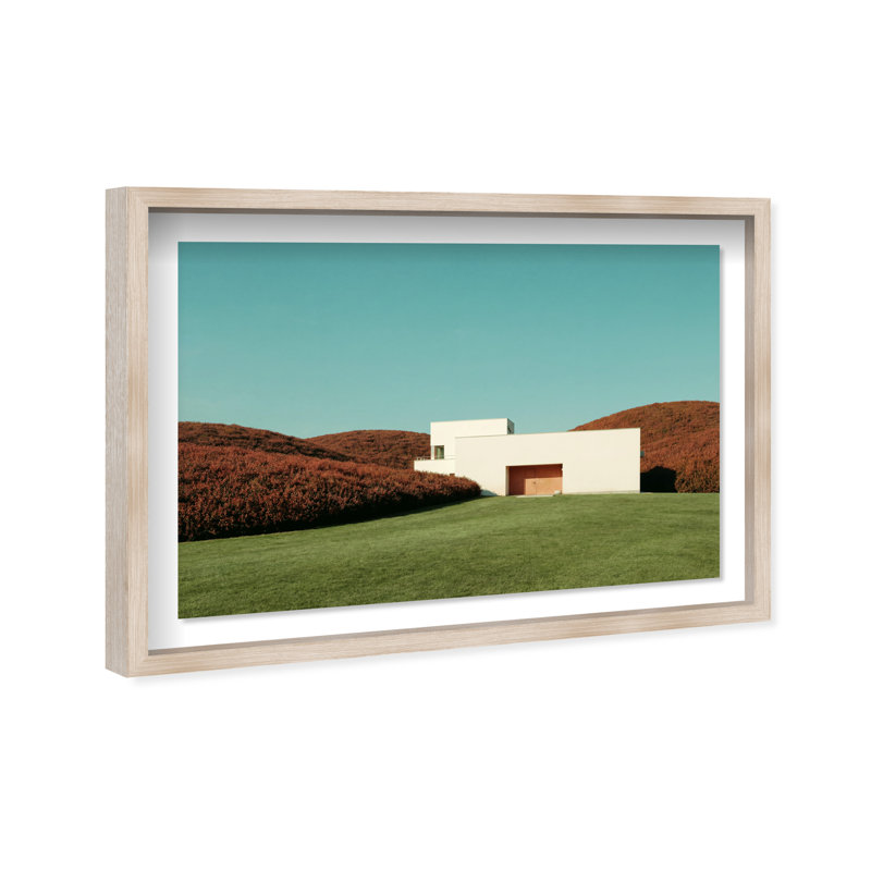 Surreal Architecture Print by Oliver Gal, Natural Oak Shadowbox, 37.5"H x 25.5"W