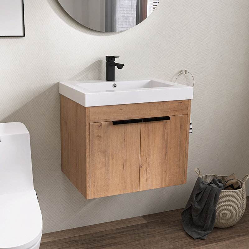 Meuble-lavabo simple avec plateau en résine 23,97 po Akeela