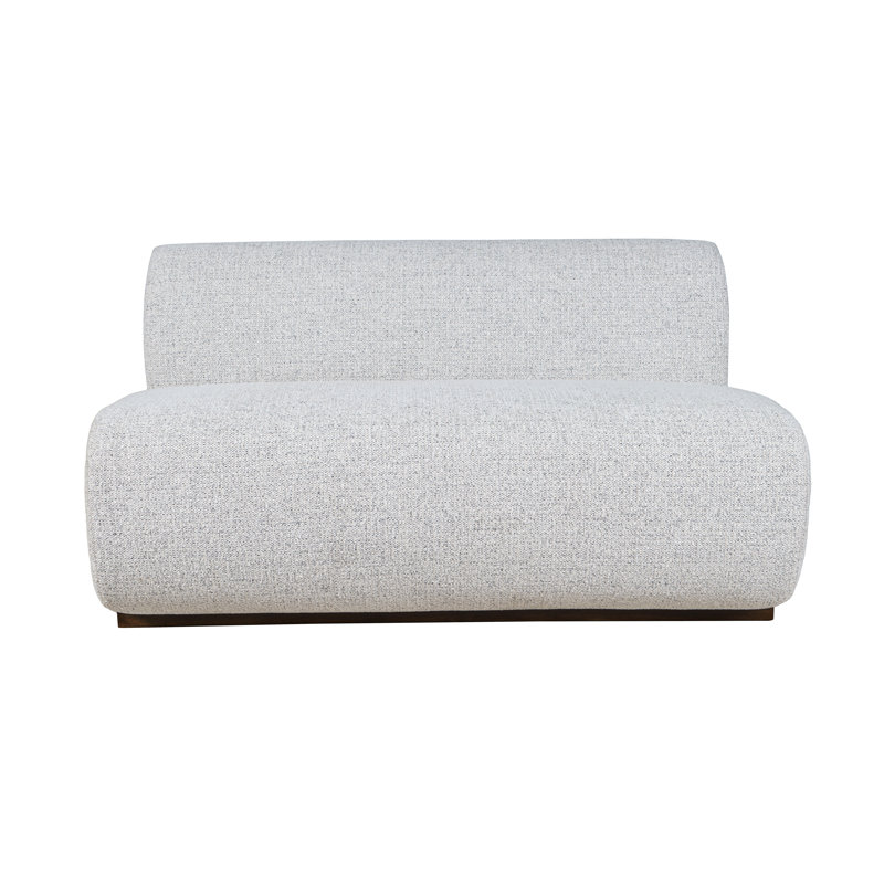 Banc modulaire rembourré à trois places avec tissu performant Milano Banquette