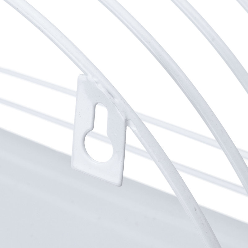 Aniaya 2 Piece Circle Metal Accent Shelf, White
