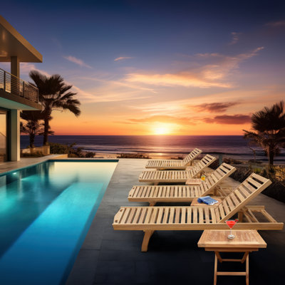 Chaise longue inclinable Cosme Pool