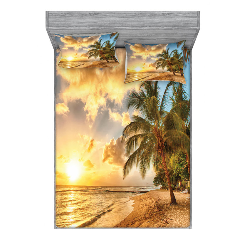 Microfiber Sheet Set, Queen Sheet Set with Fitted Sheet