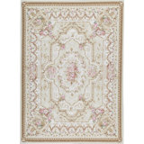 Hand-Knotted High-Quality Peach and Ivory Area Rug