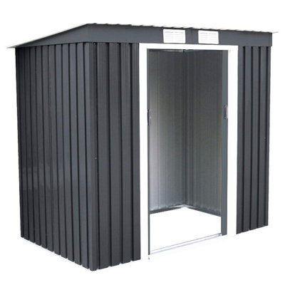 Hanoverton 7 ft. W x 4.3 ft. D Metal Pent Garden Shed