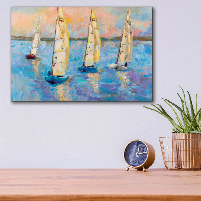 «Watch Hill 15s» par Jeanette Vertentes, art mural en verre acrylique, H 12 po x l 16 po x P 0,13 po