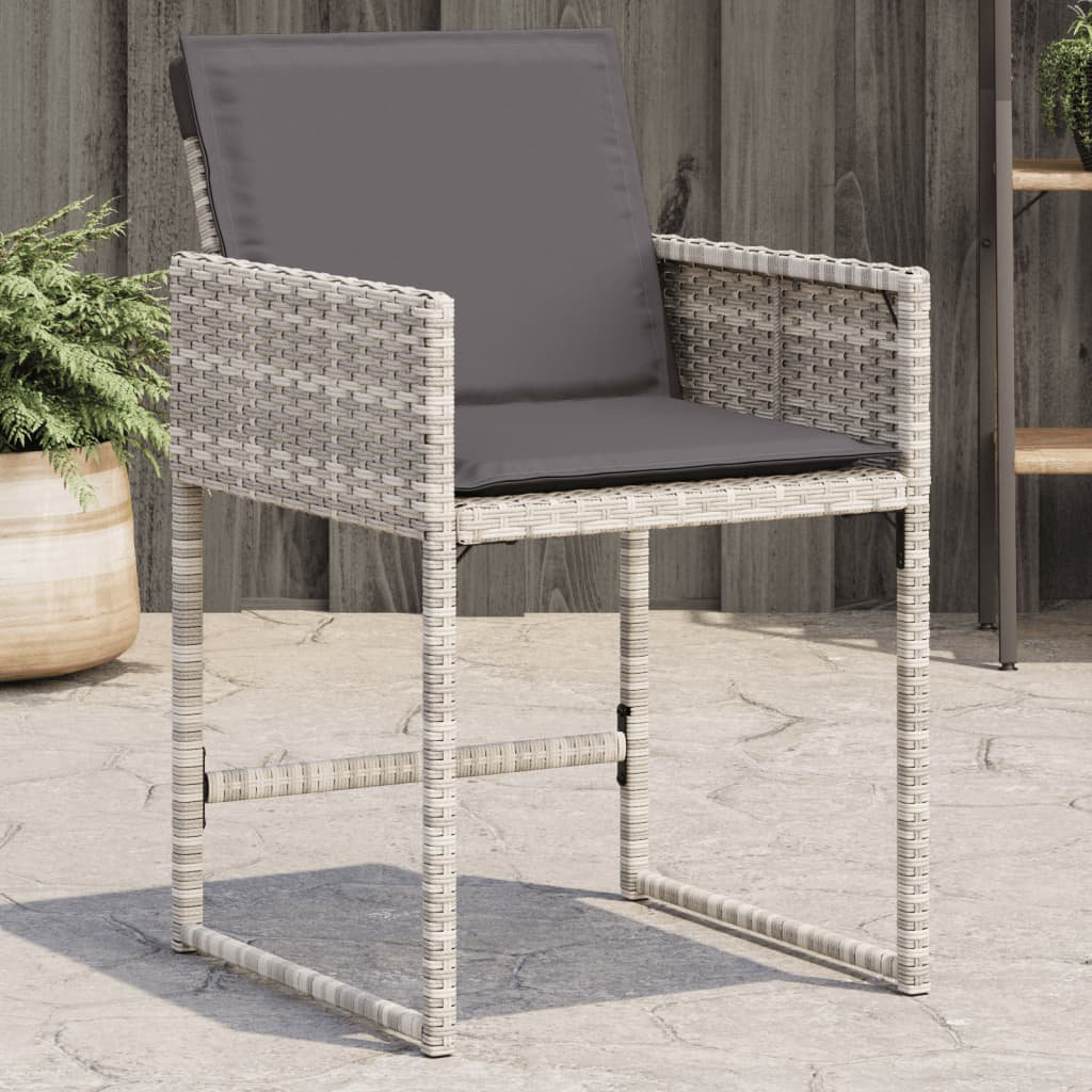 Vidaxl Gartenstühle Mit Kissen 4 Stk. Schwarz Polyrattan