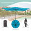 Parasol de marché rectangulaire 120 po x 78 po Doranda-1885327438